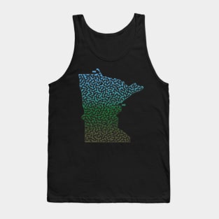 Minnesota State Outline Maze & Labyrinth Tank Top